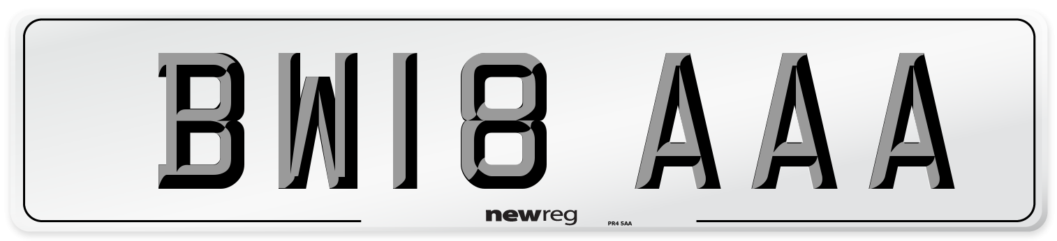 BW18 AAA Number Plate from New Reg